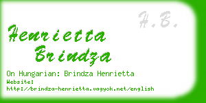 henrietta brindza business card